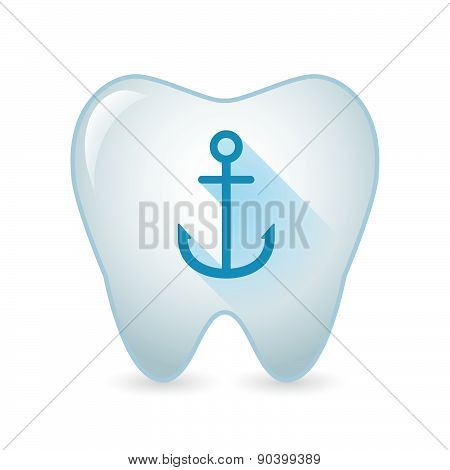 Tooth Icon With An Anchor