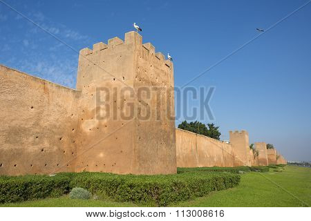Almohad City Walls Of Rabat, Morocco.