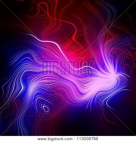 Electrical discharges. Abstract plasma discharge as a background. Psychedelic color image