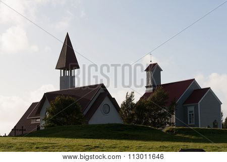 Reykholtskirkja, Two Of The Many Icelandic Churches.
