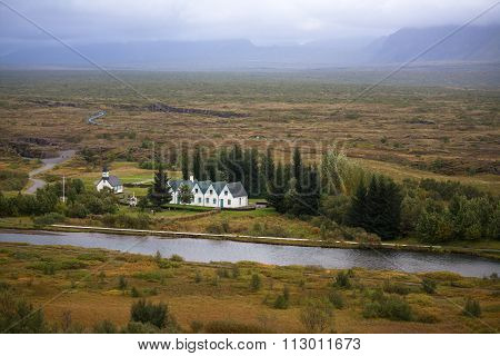 Thingvallakirkja, One Of The Many Icelandic Churches.