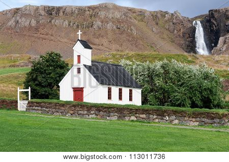 Stadarkirkja A Reykjanesi, One Of The Many Icelandic Churches.