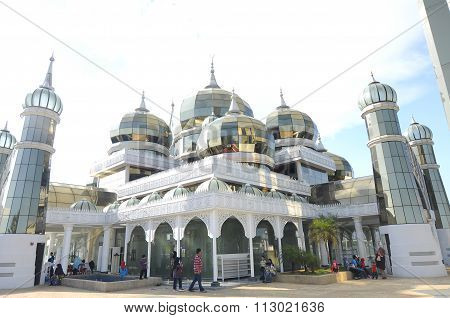 The Crystal Mosque or Masjid Kristal in Terengganu, Malaysia