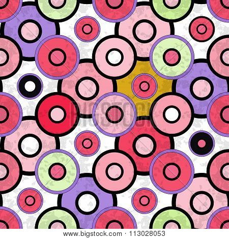 Colored Circles Grunge Effect Beautiful Background