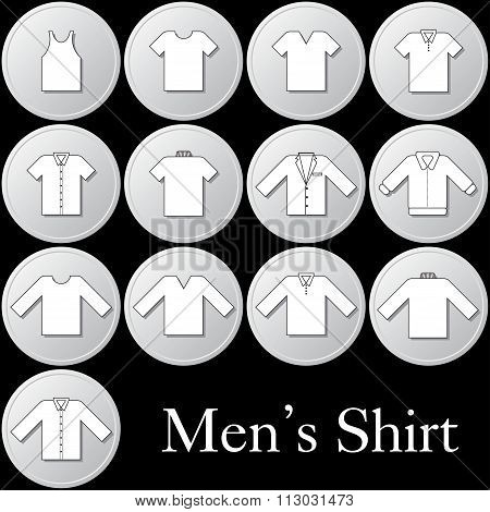 Men Shirt Icon Set