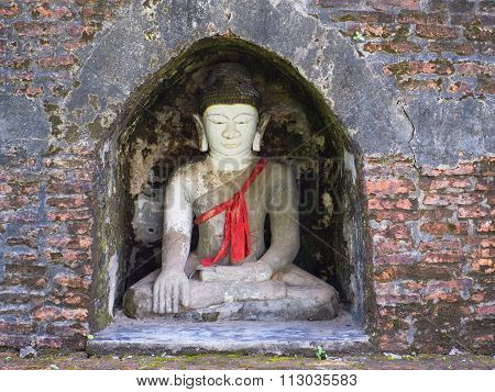 Buddha Image In Mrauk U, Myanmar