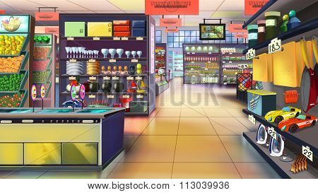 Supermarket interior. Image 02