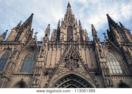 Majestic Cathedral In Barcelona