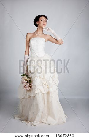Bride portrait in studio