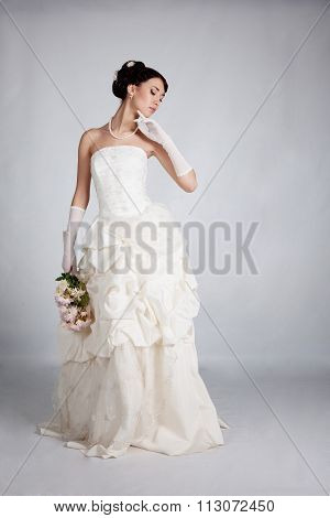 Bride portrait in studio