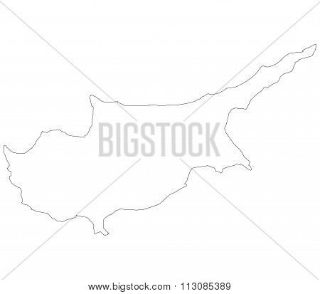 cipro map shown on a white background