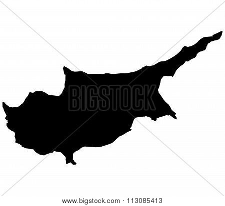 cipro map shown on a white background
