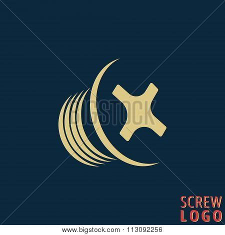Abstract screw icon
