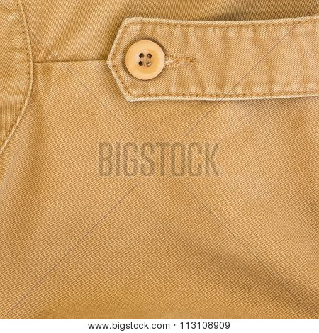 Brown Fabric Texture With Button On Material Of Textile Industrial