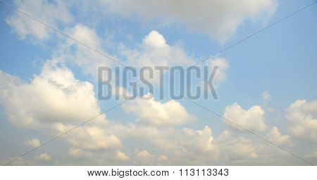 Clouds in the blue sky