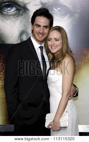 HOLLYWOOD, CALIFORNIA - January 26, 2010. Colin O'Donoghue and Helen O'Donoghue at the Los Angeles premiere of 