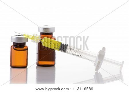 Glass Medicine Vials and botox, hualuronic, collagen or flu Syringe