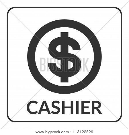 Cashier Icon With Dollar Sign