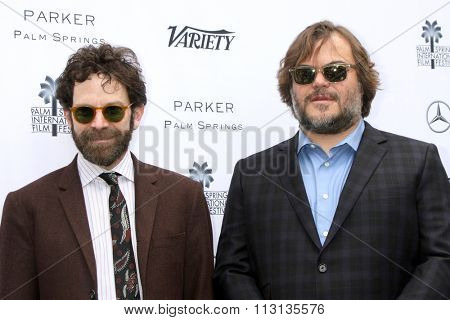 PALM SPRINGS - JAN 3:  Charlie Kaufman, Jack Black at the Variety Creative Impact Awards And 10 Directors To Watch Brunch at the The Parker Hotel on January 3, 2016 in Palm Springs, CA