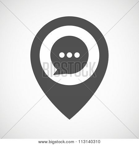 Isolated Map Marker With A Comic Balloon