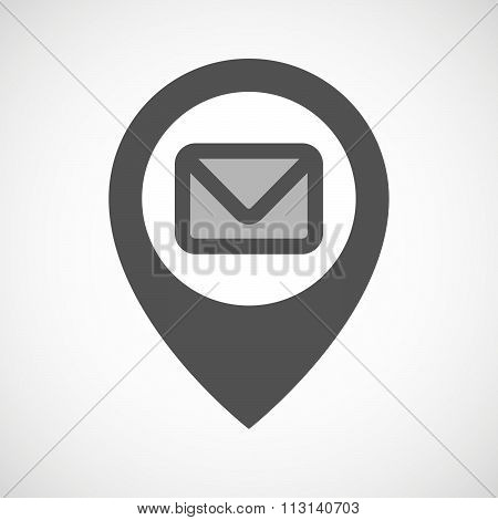 Isolated Map Marker With An Envelope