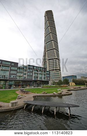 Malmo, Sweden - September 17: Turning Torso Buildong On September 17 , 2015 In Malmo, Sweden. Turnin