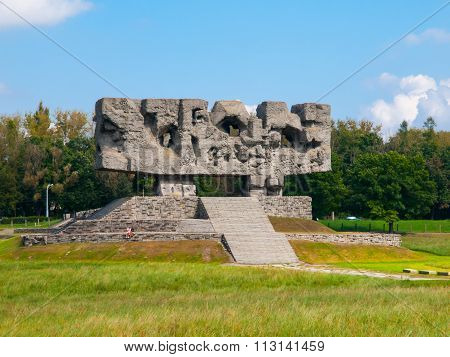 Monument in Majdanek concentration camp