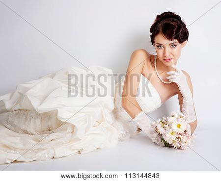 Bride portrait in studio