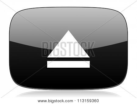 eject black glossy web modern icon