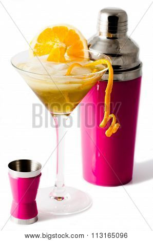 Orange With Pink Cocktail Shaker
