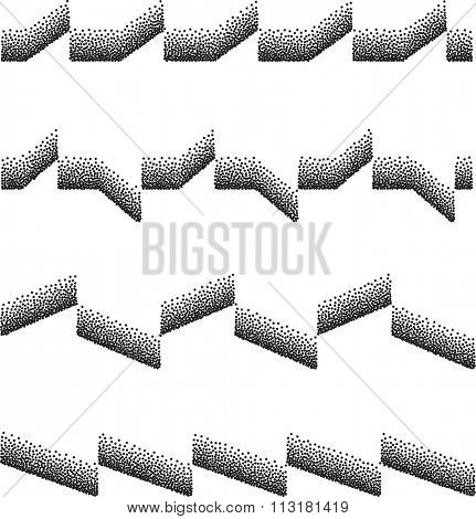 Lines Mix Stipple Effect Vector Illustration