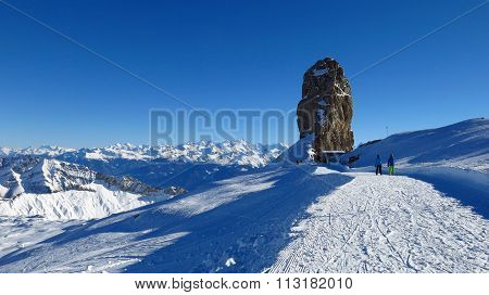 Quille Du Diable, Famous Rock In The Swiss Alps