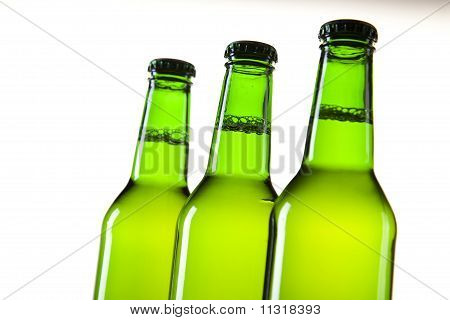 Pivo v zelených lahví