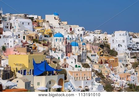 Architecture of Santorini isaland at Oia town, Greece