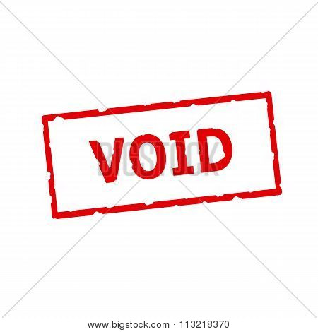 Void Red Stamp Text On Rectangular White Background