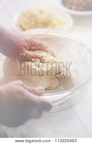 homemade dough preparation