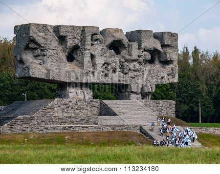 Monument in Majdanek concentration camp