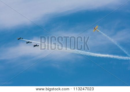 cadiz, spain - september 13, 2009: festival airshow cadiz