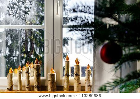 Christmas Decoration Of New Pvc Window
