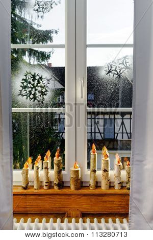 Christmas Decoration Of New Pvc Window