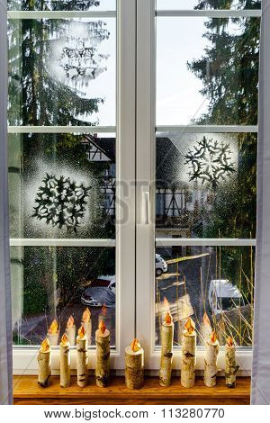 Christmas Decoration Of New Pvc Window
