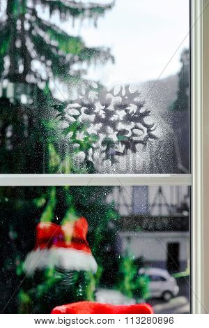Christmas Decoration Of New Pvc Window