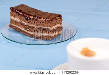 Cappuccino And Coockie On A Table
