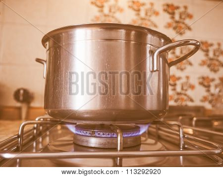 Saucepot On Cooker Vintage