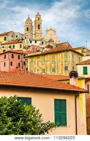 Church In Cervo Cervo During Sunset-cervo,italy