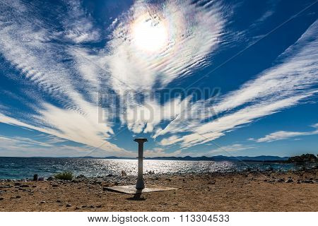 Shower On The Dramont Beach-st.raphael,france