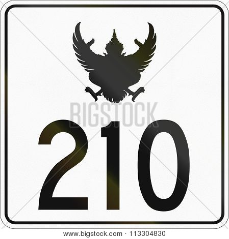 Road Shield Of A Thailand Federal Highway