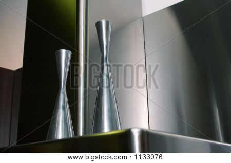 Vasos de flor de metal