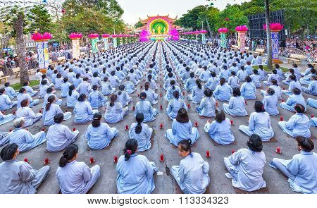 Panorama Square chickened celebrate Buddha Amitabha