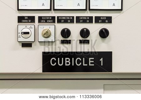 Switch Panel On Control Cubicle